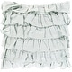 preview thumbnail 3 of 4, Ryder Ruched Ruffle 20-inch Throw Pillow Cover Only - Ice Blue