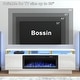 preview thumbnail 31 of 54, BOSSIN 70" Modern Electric Fireplace TV Stand, with Electronic Flame and LED Lights, High Gloss Finish Entertainment Center