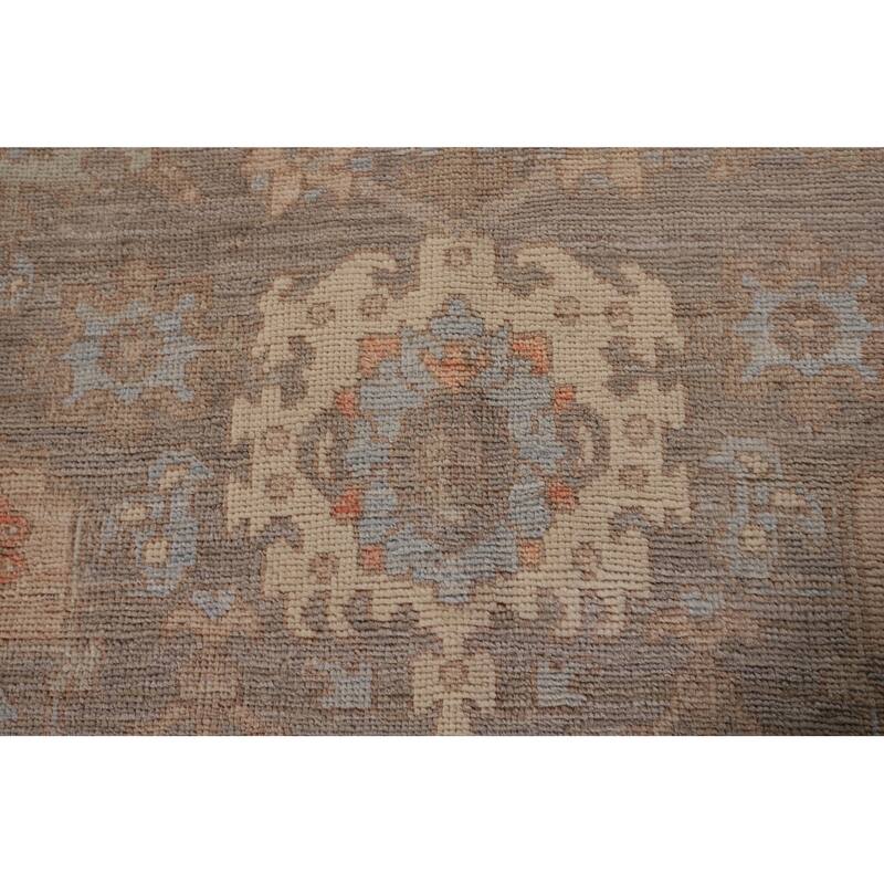 Vegetable Dye Oushak Oriental Area Rug Handmade Wool Carpet - 8'3" x 9'11"