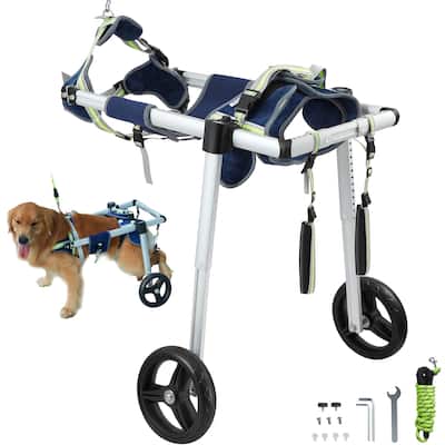 VEVOR 2 Wheels Dog Wheelchair for Back Legs, Dog Cart/Wheelchair for Injured, Disabled, Paralysis, Hind Limb Weak Pet