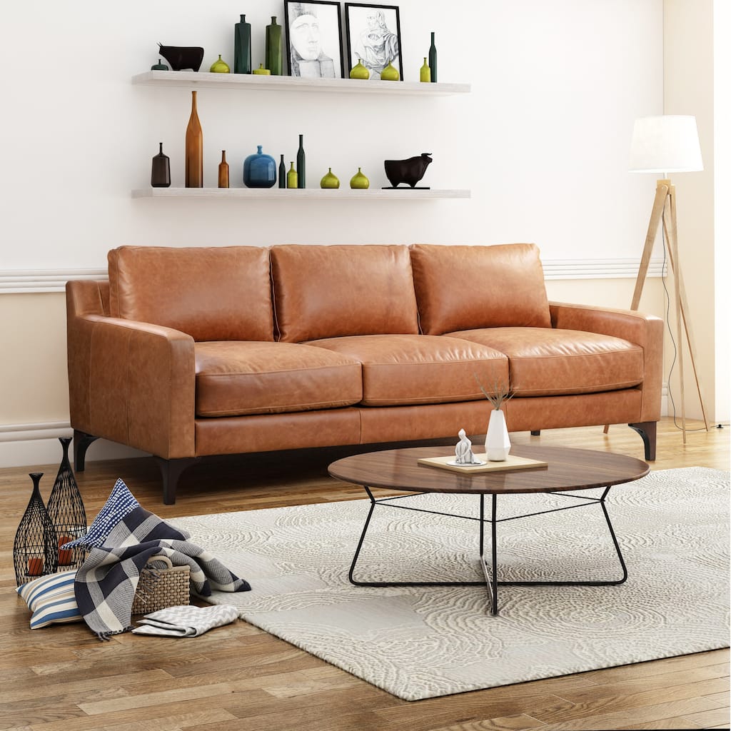 Poly & Bark Sorrento Sofa - Full Grain Genuine Italian Leather