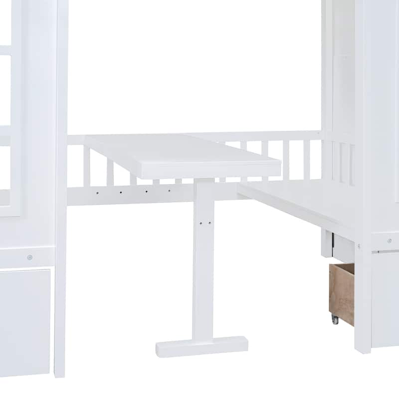 Pine Bunk Bed with Storage