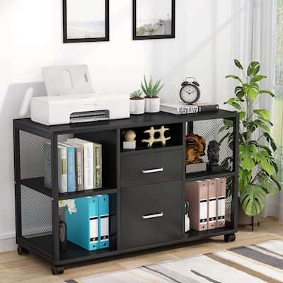 2-Drawer Mobile File Cabinet Lateral File Storage Cabinets