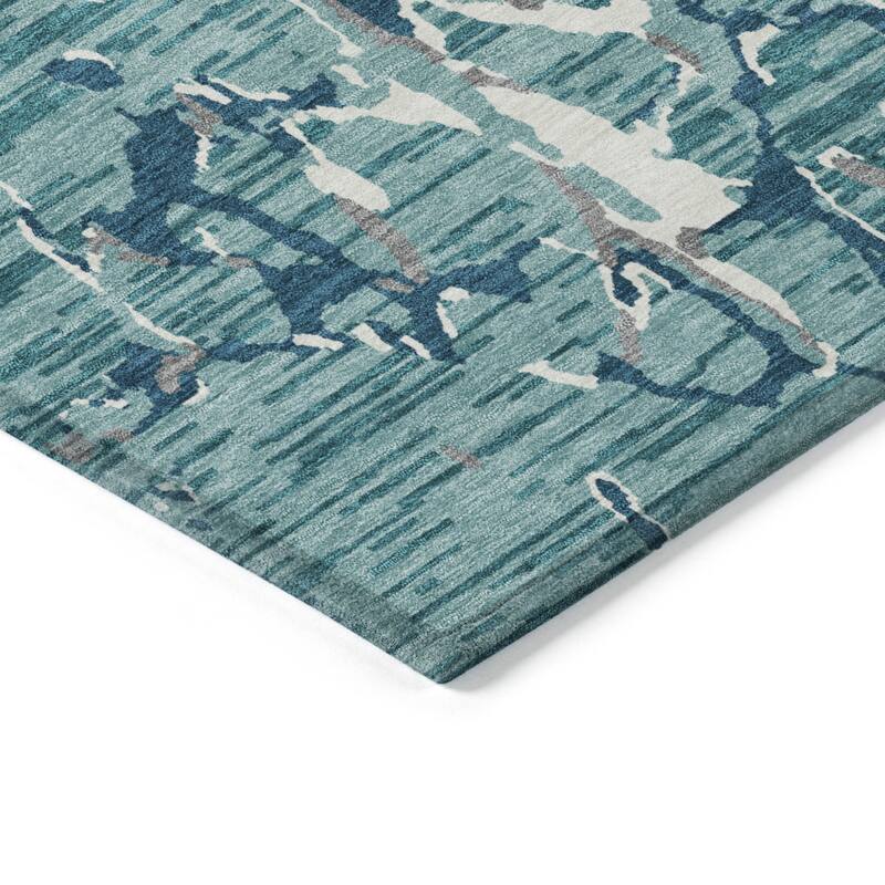 HomeRoots Striped Transitional Rectangle Outdoor Rug
