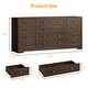 preview thumbnail 16 of 26, 12 Drawers Wood Dressers, 63" Long TV Stand Dresser for 65 Inch TV