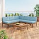 Option Teak Finish+ Blue Cushion