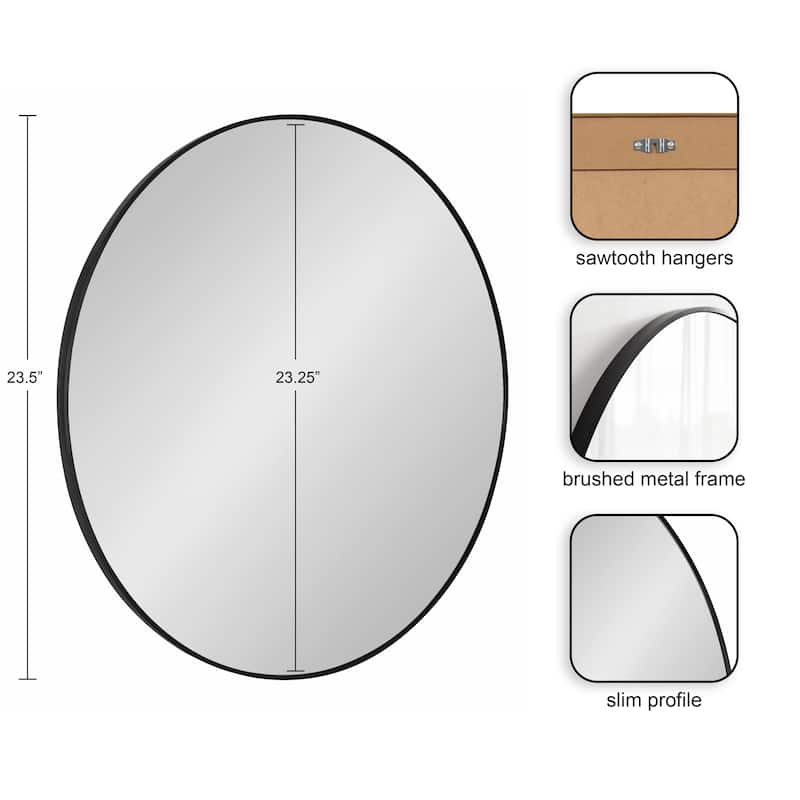 Kate and Laurel Zayda Metal Round Mirror