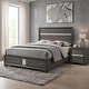 preview thumbnail 1 of 7, Furniture of America Bara Contemporary Grey Solid Wood 2-Piece Storage Platform Bedroom Set