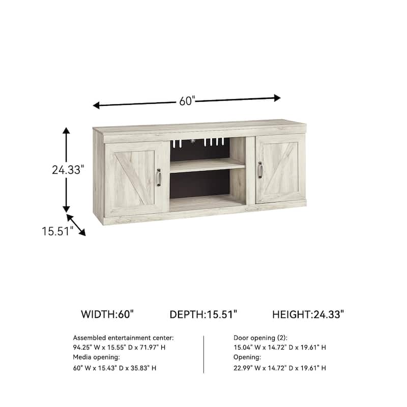 Signature Design by Ashley Wynnlow Weathered Woodgrain 60-inch TV Stand