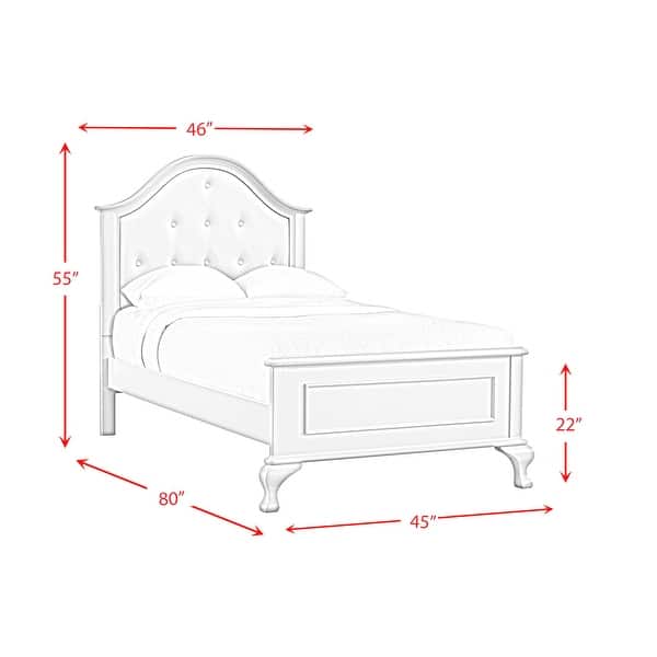 Picket House Furnishings Jenna Twin Panel Bed w/Trundle in Grey Bed