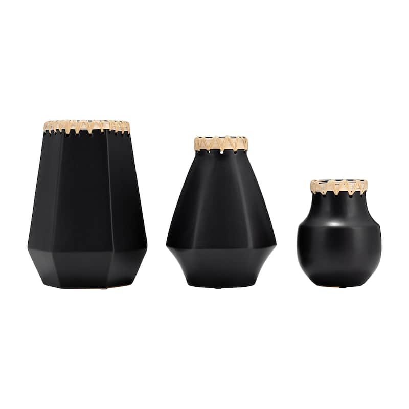 Sagebrook Home Neutral Textured Ceramic Artisan Vase - Timeless Decor Piece