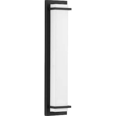 Z-1080 LED Collection Black Two-Light Large LED Outdoor Sconce - 5 in x 3 in x 23.5 in