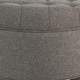 preview thumbnail 5 of 5, Fabric Upholstered Wooden Ottoman with Tufted Lift Off Lid Storage, Dark Gray