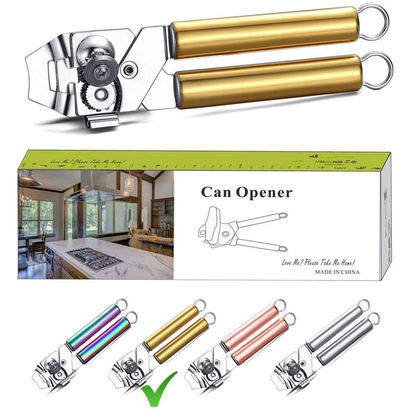 Heavy Duty Handheld Stainless Steel Can Opener - 8.66"W x 2.16"H
