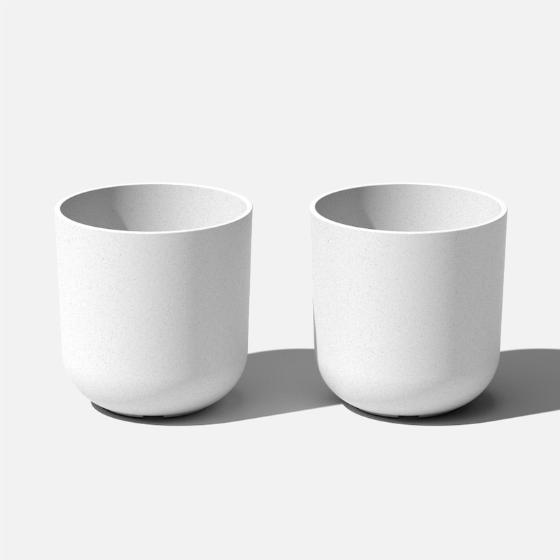 Mason Series Kona Planter - 10 inches - 2 Pack - White