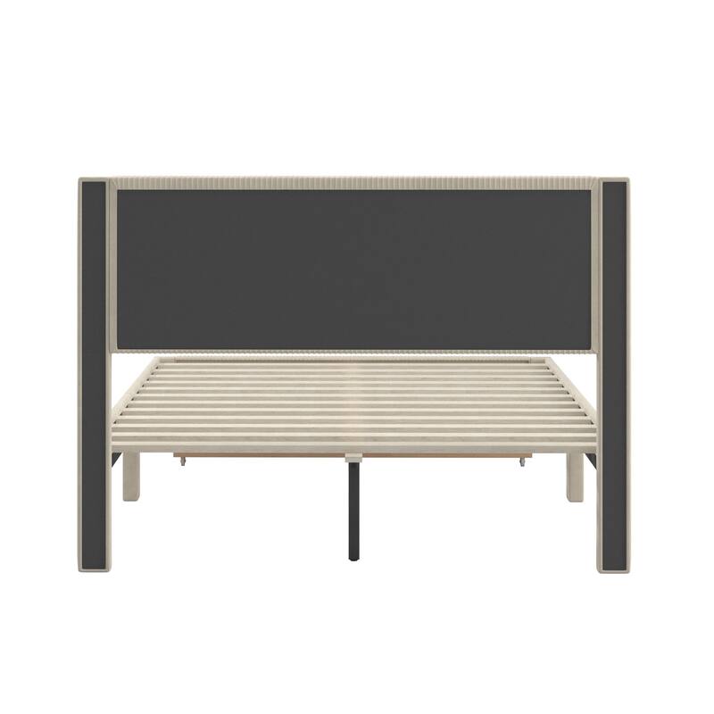 Parkfield Pleated Velvet Storage Queen Platform Bed with Drawer by iNSPIRE Q Modern