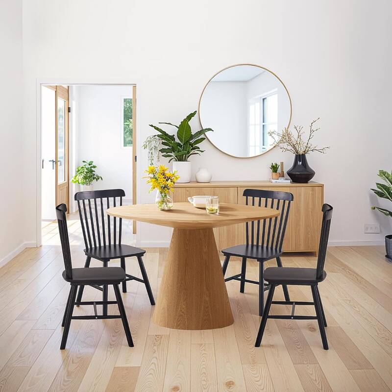 4 Pieces Of Dining Chair, Rubber Wood Material, Dining Chair, Solid Wood Chair, Solid Wood Dining Table Chair