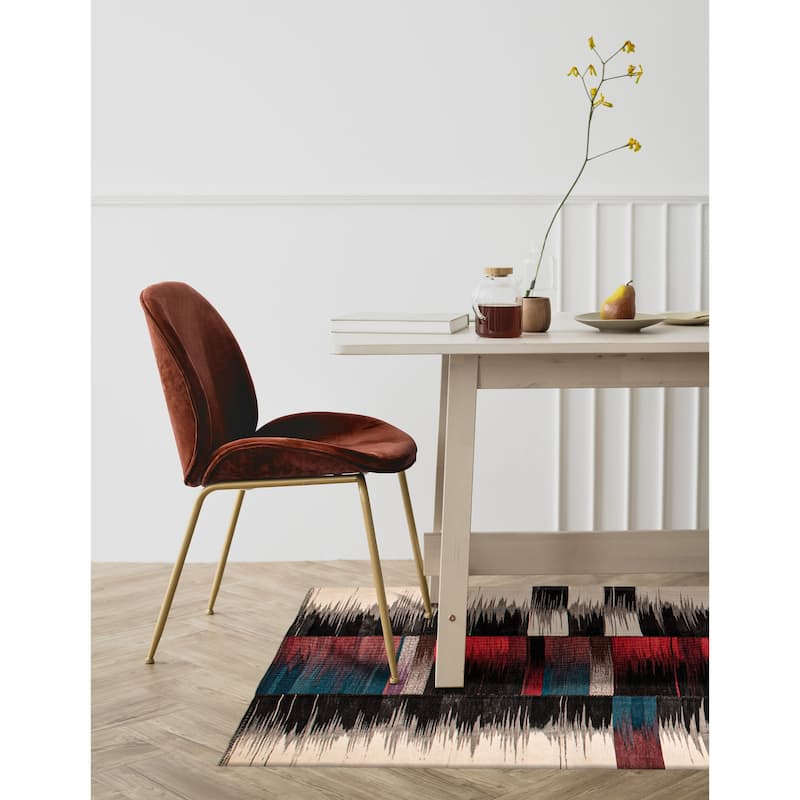ECARPETGALLERY Flat-Weave Ankara FW Black, Ivory Wool Kilim - 6'5 x 9'3