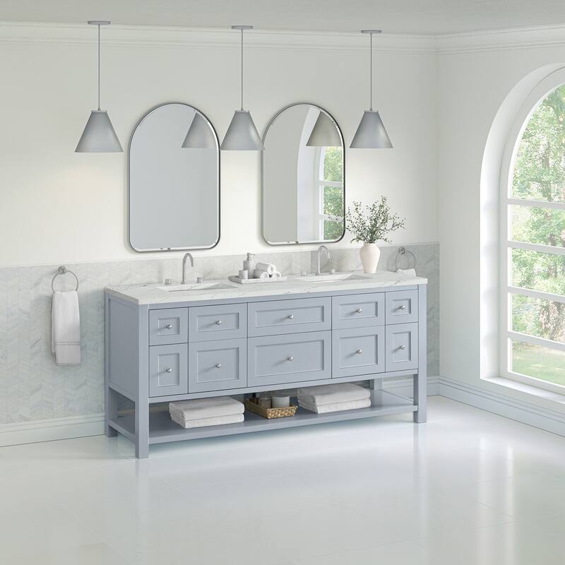 Breckenridge 72" Double Vanity, Serenity Blue - 72D