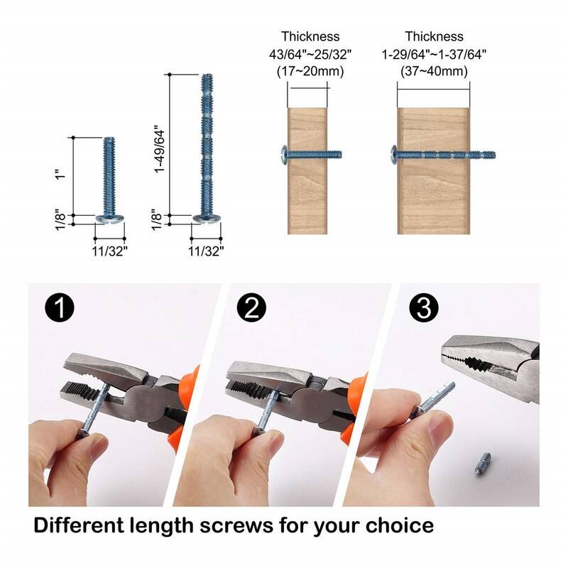 10 Pack Cabinets Cupboard Handles Drawer Pulls - 1"L x 1"W