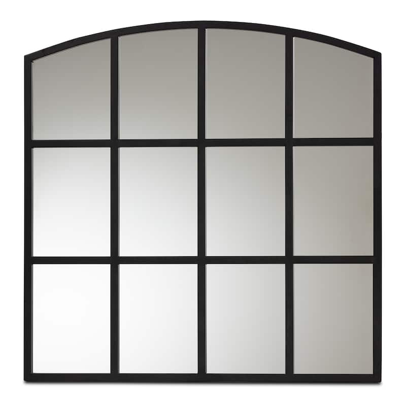 Barrington Modern Black Finished Metal Accent Wall Mirror - Black