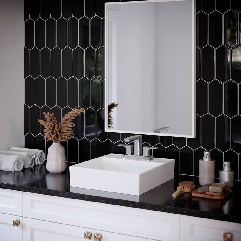 Karran Venda KBF516 2-Handle Two Hole Centerset Faucet Bathroom Faucet with Matching Pop-up Drain