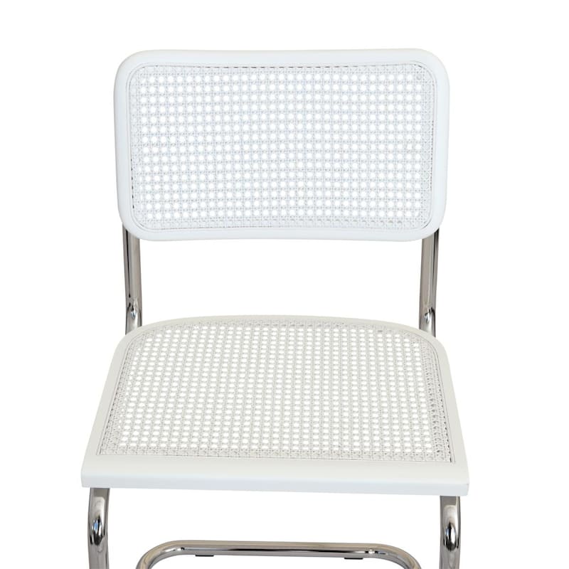 Breuer Chair Company Marcel Breuer Cesca Cane Cantilever Side Chair w/ Chrome Steel Frame (Various Wood & Cane Colors)