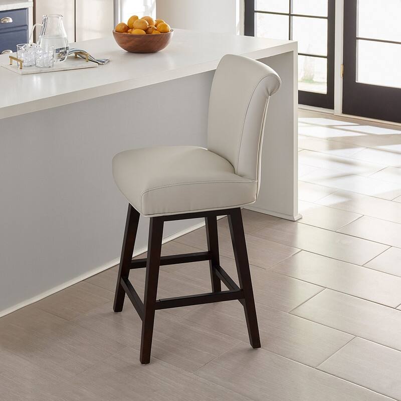 Spruce & Spring Noah Modern Upholstered Counter Height Swivel Barstool Single