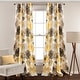 preview thumbnail 43 of 55, Lush Decor Leah Room Darkening Curtain Panel Pair 52"W x 120"L - Yellow