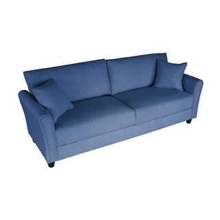 Modern Removable Cushion Sofa Linen Fabric Loveseat Couch Square Arms ...