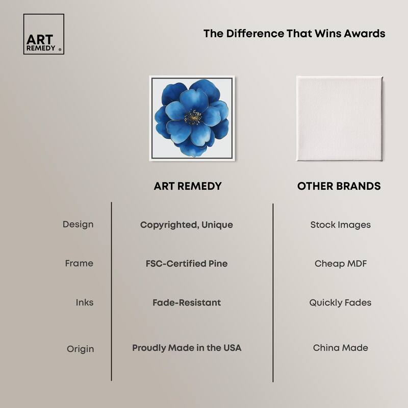 Blue Brilliance I Canvas by Art Remedy