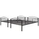 preview thumbnail 7 of 37, Convertible Twin Over Twin Bunk Bed with Guardrails and Ladder, Durable Steel Frame Bunk Bed, Divided into 2 Platform Beds
