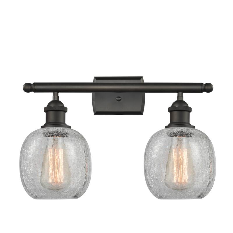 Innovations Lighting Belfast 2 Light 16" Wide Bathroom Vanity Light - Oiled Rubbed Bronze / Clear Crackle