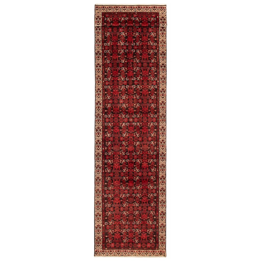ECARPETGALLERY Hand-knotted Andelz Black Wool Rug - 3'3 x 13'2