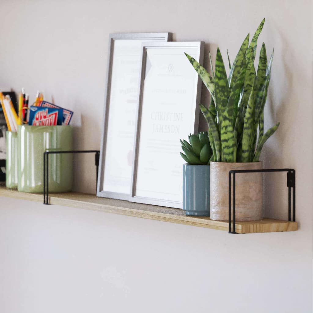 Wallniture Avila 60 inch Floating Shelf, Hanging Book Shelves for Wall, Kitchen Shelves Wall Mounted, Book Shelf