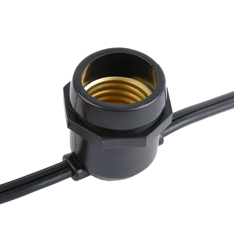 37.5 Foot S14 Edison Outdoor Patio String Lights, Market Lights