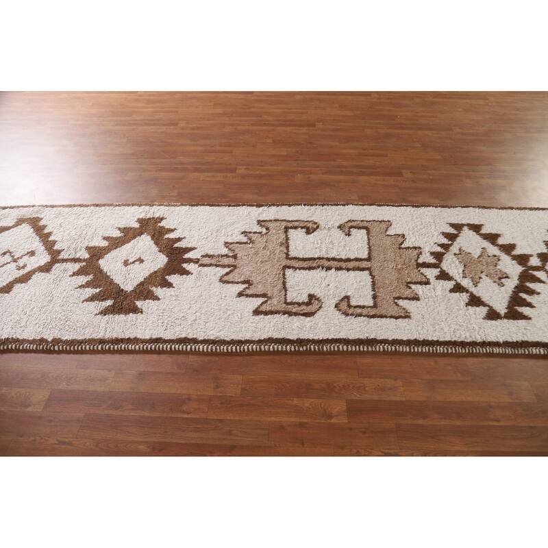 Anatolian Turkish Runner Rug Handmade Oriental Wool Carpet - 3'2"x 11'7"
