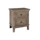 preview thumbnail 1 of 1, Leland 2-Drawer Traditional Wood Nightstand, Sandwash Gray