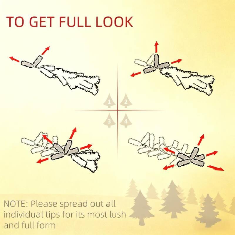 Artificial Christmas Tree - Realistic Branches, Warm White LED Lights - Pink