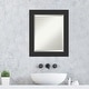 preview thumbnail 13 of 23, Beveled Wood Bathroom Wall Mirror - Corvino Black Frame