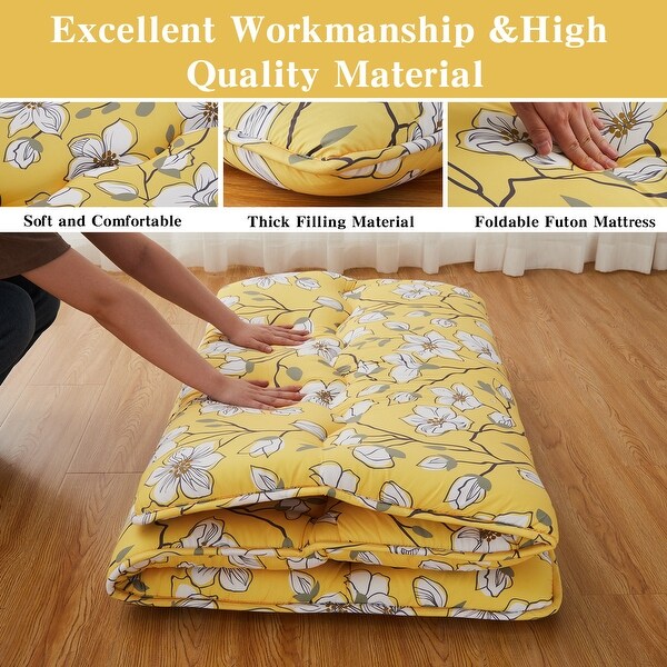 Japanese Style Futon Floor Mattress for Home Camping - Bed Bath