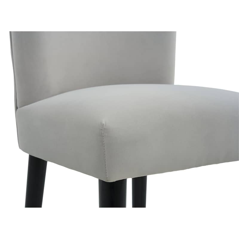 Versatile Accent Chairs Counter Height Bar Stools Set of 2 with Padded Seat, Tufted Backrest, Black Legs and Gold Footrest
