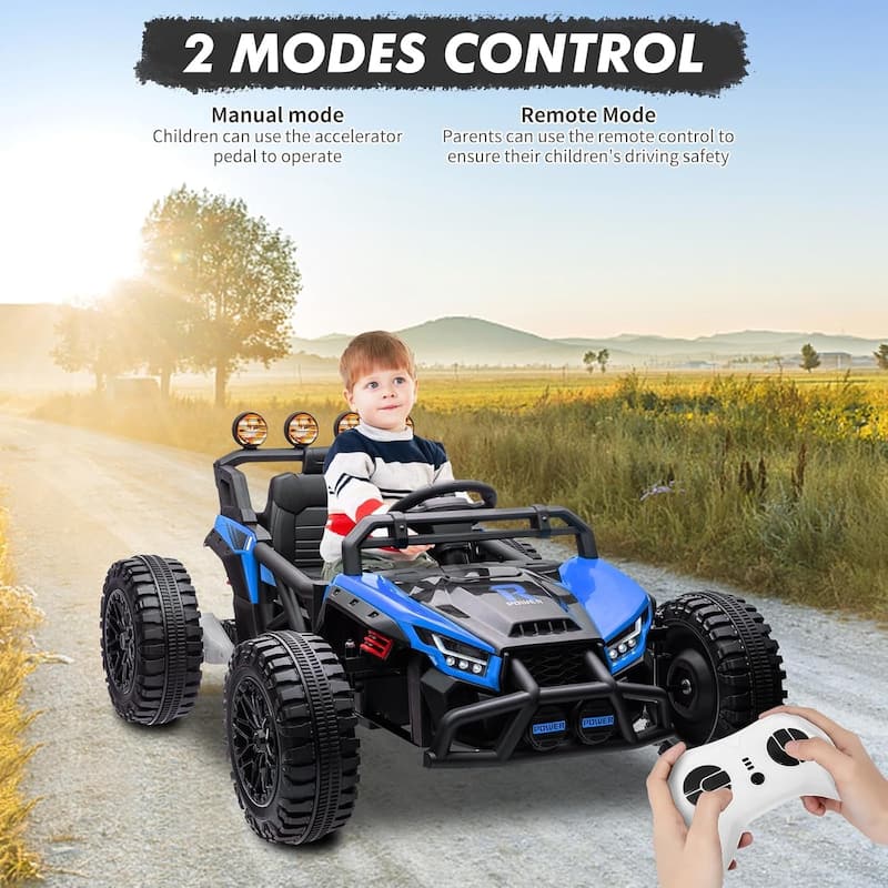 Kids Ride On UTV, 24V Ride On Toys for Big Kids UTV with RC, 130W Motor, Four-Wheel Suspension