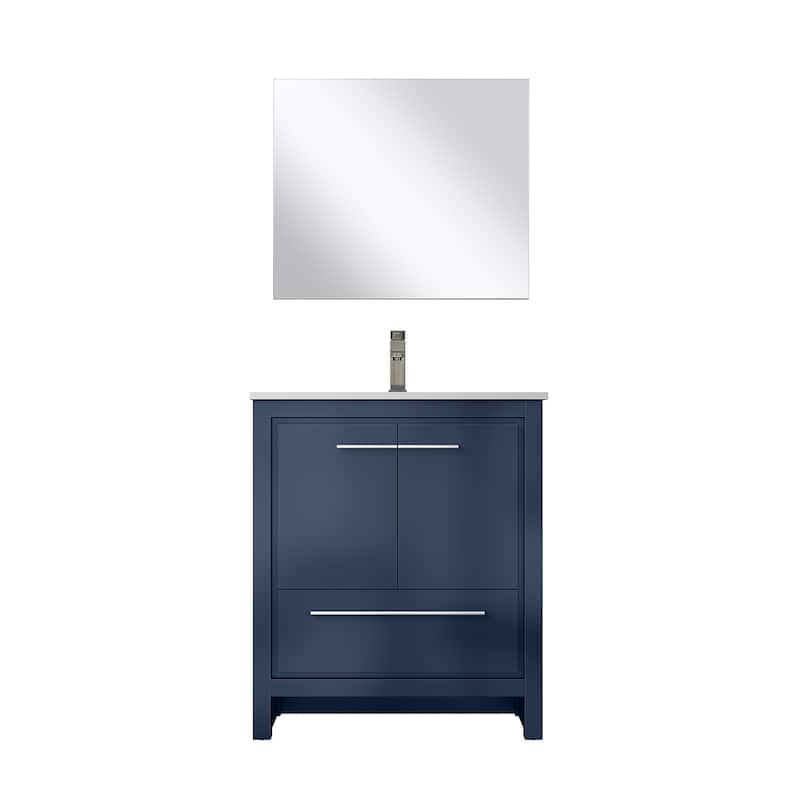 Lafarre Bath Vanity with Quartz Top, Sink, Mirror and Chrome Faucet
