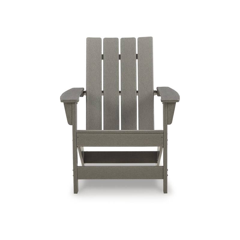 Signature Design by Ashley Visola Gray Outdoor Adirondack Chair and End Table - 31"W x 33"D x 37"H