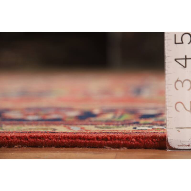Hand Knotted Oriental 100% Wool Carpet Traditional Medallion Oranges & Rust Heriz (serapi) Area Rug - 12' 0'' X 9' 0''