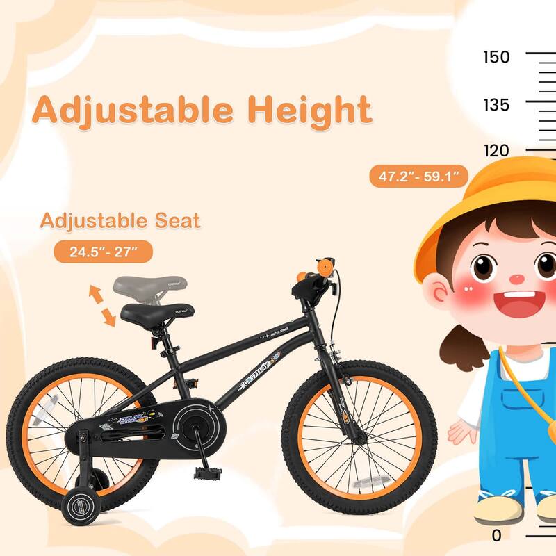 Costway 14/16/18-Inch Kid’s Bike for 4-7 Years Old with Adjustable - See Details