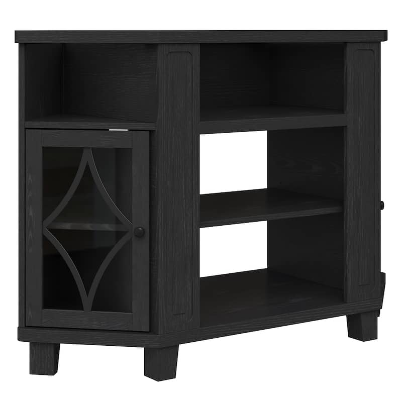 Corner TV Stands for TVs up to 55'', Media Console Table with Adjustable Shelves