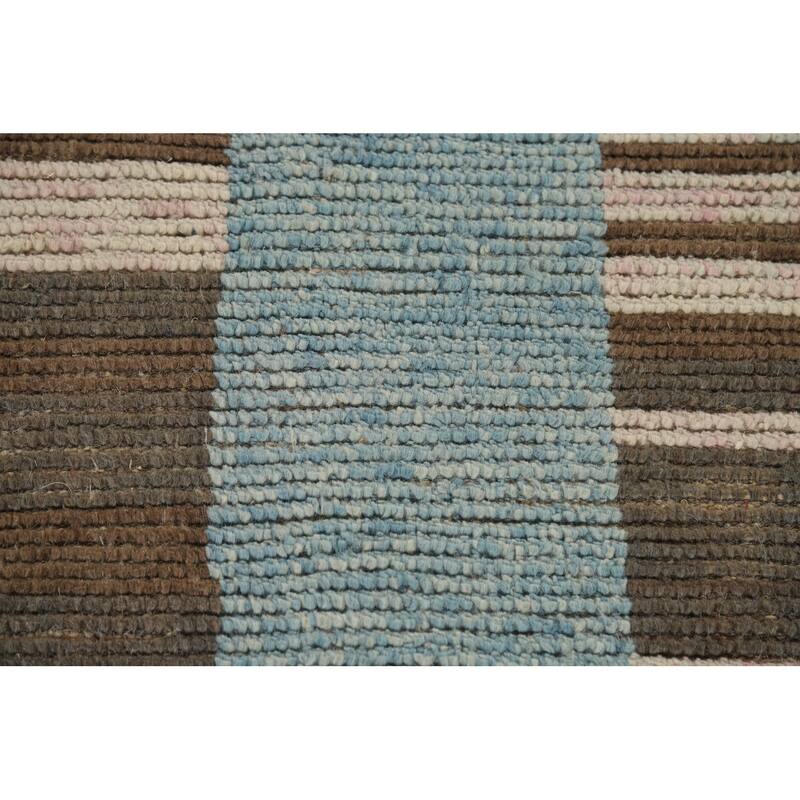 Abstract Moroccan Modern Area Rug Handmade Wool Carpet - 8'0" x 11'11"