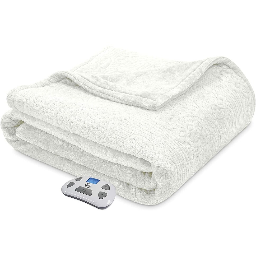 Serta 3d pinsonic outlet electric heated warming blanket